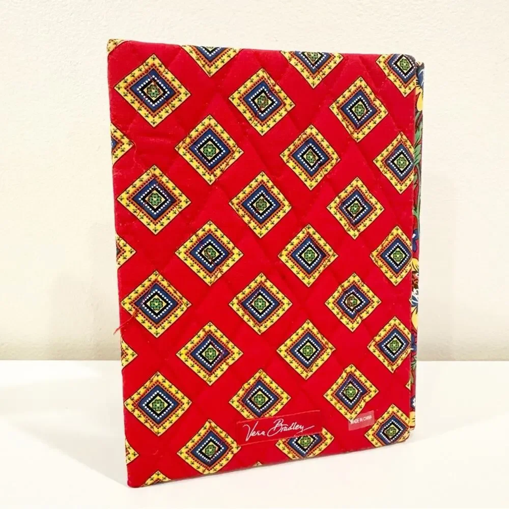 Vera Bradley Vintage Floral Garden Striped Fabric Double Photo Frame 4x6